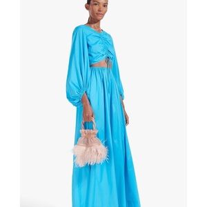 STAUD TANGIER DRESS | BRIGHT BLUE